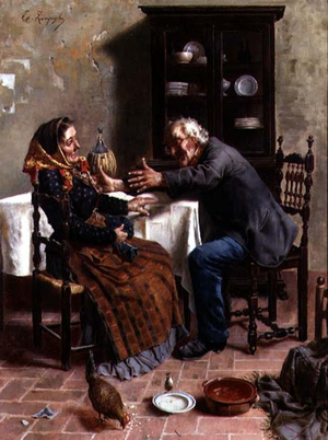An Affectionate Gesture (oil on canvas)