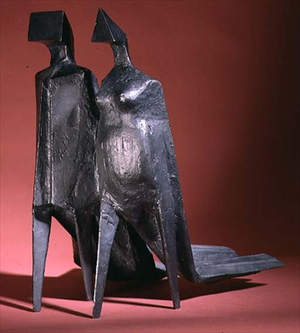 T30828 Cloaked Couple V, c.1977 (bronze)