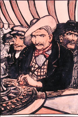 Roulette, c.1900 (pen, ink & w/c)