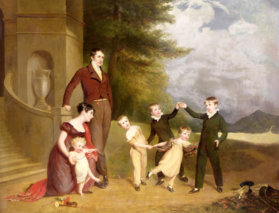Portrait of George Granville Leveson-Gower and his Family (oil on canvas)