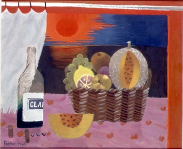 T35133 Red Sunset, 1994 (oil on board)