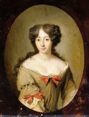 Portrait of Marie-Anne Mancini (1646-1714) c.1670 (oil on copper)