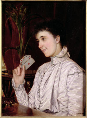 The Winning Hand (oil on panel)