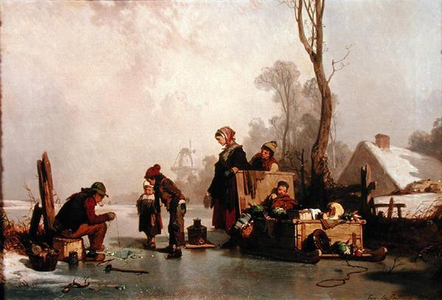 An Afternoon's Catch, 1866 (oil on canvas)