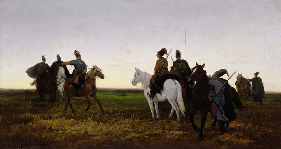 Cossacks on Horseback, 1874 (oil on canvas)