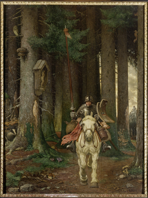 Der Schnappshahn (oil on canvas)