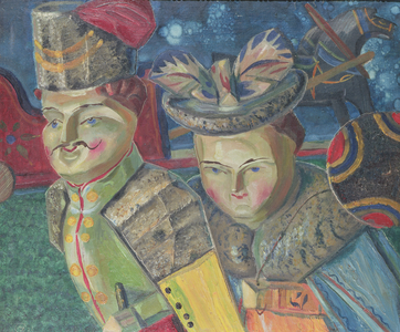 Russian Dolls, 1928 (oil on artist's board)