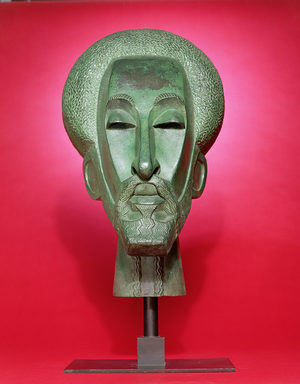His Majesty, Haile Selassie (1892-1975), Emperor of Ethiopia, posthumously cast in 1986 (bronze with green patina)
