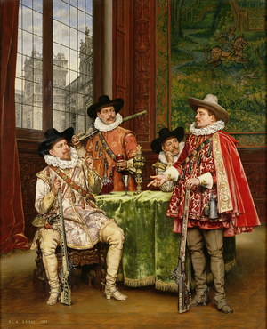 The Musketeer's Tale. 1897 (oil on panel)