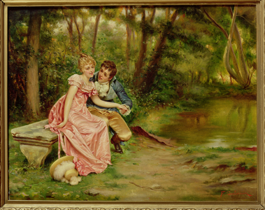 The Lovers (oil on canvas)