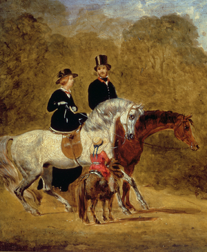 Sketch of Queen Victoria, The Prince Consort & HRH Prince Albert Edward