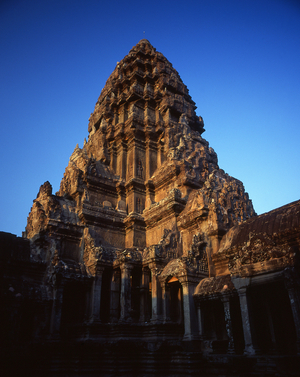Cambodia: The main tower of Angkor Wat's quincunx main sanctuary