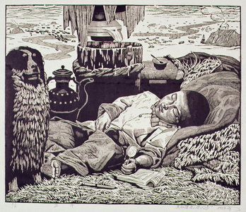 Midday (Zhengwu) 1998 (woodcut)