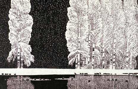 Snow on the Spring River (Chunjiang xue) 1998 (woodcut)