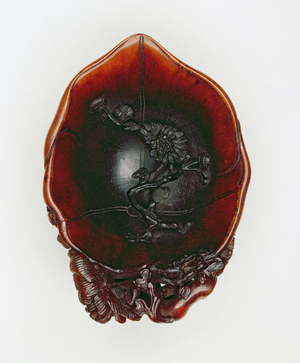 Libation cup, Qianlong period 1736-95 (carved rhinoceros horn) (see 142653-5 & 142692)