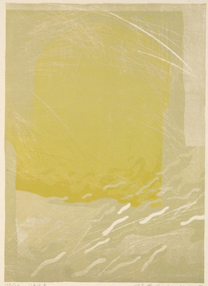 Indoor Waves (Menli botao) 1998 (colour woodcut)