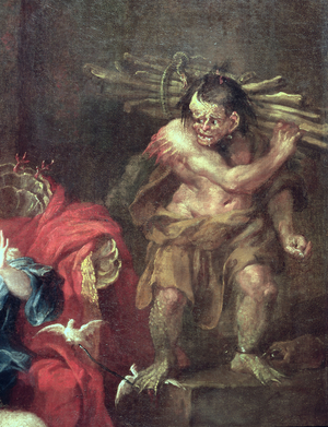 The Tempest, detail of Caliban (oil on canvas) (detail of 353593)