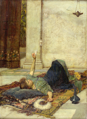 The White Feather Fan, 1879 (oil on canvas)