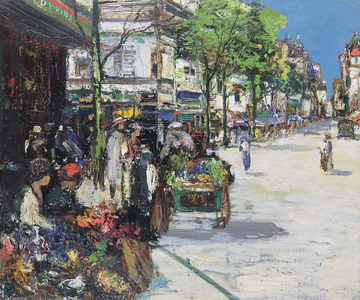 On the Quay, Dieppe (panel)