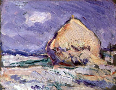 Haystack (oil on panel)