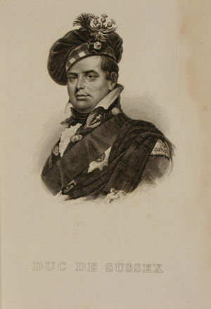 Portrait of Augustus, Duke of Sussex (litho)