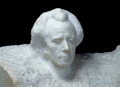 Mozart (portrait of Gustav Mahler), 1911 (marble)