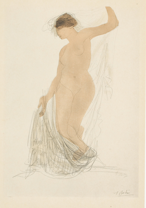 Drawing, 1911 (coloured collotype)