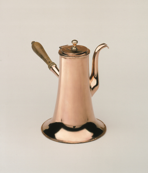 Coffeepot, c.1765-75 (copper and brass with wood handle)