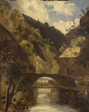 Water Mill, Thiers, France (oil on canvas)