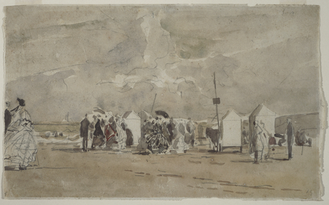 Beach Scene No.1, c.1880 (w/c & graphite on paper)
