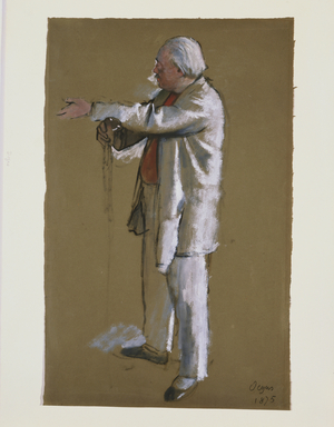 The Ballet Master, Jules Perrot, 1875 (oil sketch on brown wove paper)