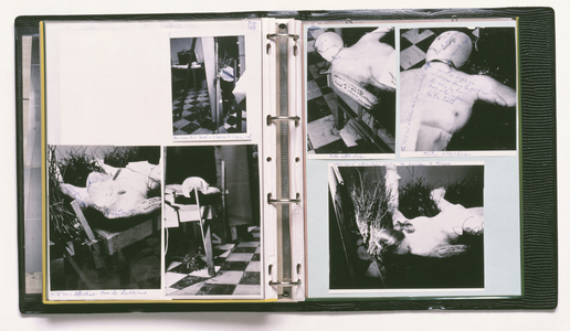 Manual of Instructions for the Assembly of Etant Donnes, 1966 (vinyl binder with photos, drawings & notes)