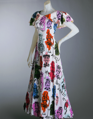 Dinner Dress, Summer 1946 (printed rayon)