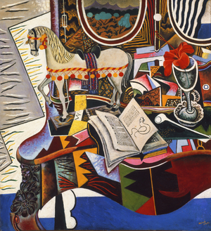 Horse, Pipe and Red Flower, 1920 (oil on canvas)