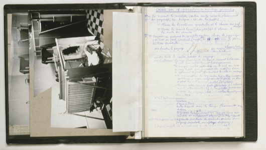 Manual of Instructions for the Assembly of Etant Donnes, 1966 (vinyl binder with photos, drawings & notes)