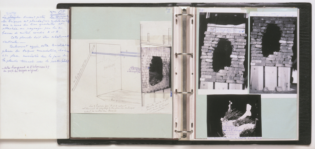 Manual of Instructions for the Assembly of Etant Donnes, 1966 (vinyl binder with photos, drawings & notes)