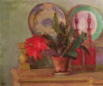 Still Life with Cactus, 1930 (oil on canvas)