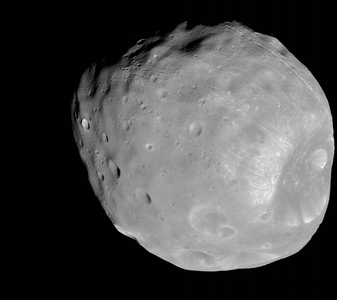 March - Satellite Phobos - Martian moon Phobos - View of the satellite Phobos obtained on March 23, 2008 at a distance of 6800 km from the satellite