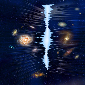 The Big Rip - The Big Rip - The Big Rip - Artist's view of the Big Rip Theory, a cosmic model of the end of the universe. The dark energy accelerating the expansion of the universe, would see its density increase to dissolve any form of matter. Artwork illustrating the Big Rip theory, a cosmological model predicting the end of the universe. The dark energy, a form of repulsive gravity, will grow with the expansion of the universe, making the universe expanding faster and faster until the disintegration of all existing matter