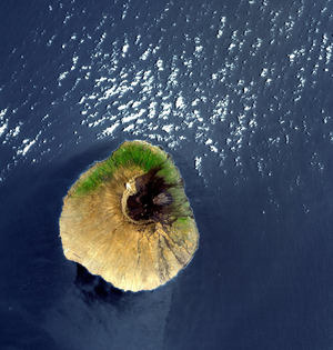 Volcano Fogo - Cape Verde - Volcano Fogo - Cape Verde islands - Fogo Island with its highest volcano 2800 meters south of the Cape Verde archipelago. Image obtained by Terra satellite on 27 August 2002. Image taken by the satellite Terra on August 27, 2002