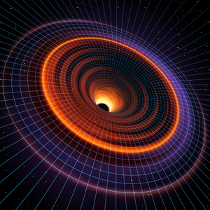 Stellar black hole - Artist view - Stellar black hole - Artist view - A stellar black hole is born from the gravitational collapse of a massive star. The stellar black holes have a mass of some solar masses. A black hole is a region of space whose gravitation is so strong that it will prevent any form of material or radiation from escaping. A stellar black hole is a black hole formed by the gravitational collapse of a massive star; it is also a region of space in which the gravitational field is so powerful that nothing can escape