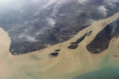 Shanghai view of space - Shanghai seen from space - Shanghai city seen from the International Space Station (ISS) on May 10, 2007. City of Shanghai seen from the international space station (ISS) on May 10, 2007