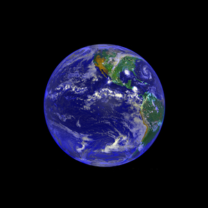 Earth by GOES - 7 08/92 - Earth seen by the satellite GOES - 7 on 25/08/1992