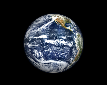 Earth from space - Earth from space - Earth from satellite centred on the Pacific Ocean. Image recomposed from data obtained by Terra and Aqua satellites on March 3, 2009. Global Earth centered on Pacific Ocean seen by satellites Terra and Aqua on March 3, 2009