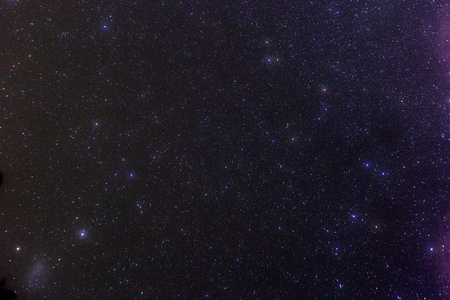 Octant Constellation - Octans Constellation - It is in this constellation that the star Sigma octantis indicates the southern Celestial pole, but this star is too small to be a good repere, being barely visible to the naked eye. Lower left, the Little Magellan Cloud. Octans is notable mainly as the location of the south celestial pole. Its star Sigma Octantis is the closest naked - eye star to the pole, but it is so faint that it is practically useless as a polar star for navigation purposes. On bottom left, the Small Magellic cloud is visible