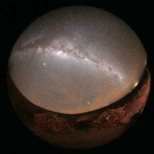 Lactee Way and Jupiter - Milky Way with Jupiter - The Lactee Way and the brilliant Jupiter Planet seen at the wide angle. Atacama Desert, Chile. June 2008. Milky way and bright planet Jupiter seen with wide angle. Atacama desert, Chile, June 2008
