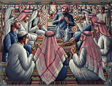 The Storyteller, 2008 (acrylic on canvas & painted wooden frame)