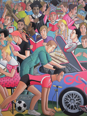 GloCorama (panel c), 2010 (tinted gesso on canvas on wood)