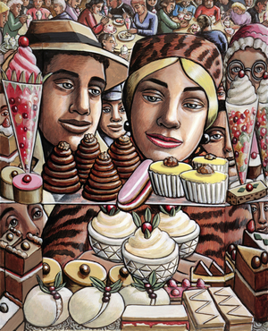 Objects of Desire (Food of love), 2008 (acrylic on wood)