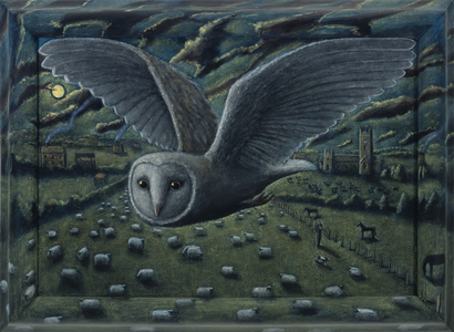 Pastourelle, 2011 (tinted gesso on canvas and wood)